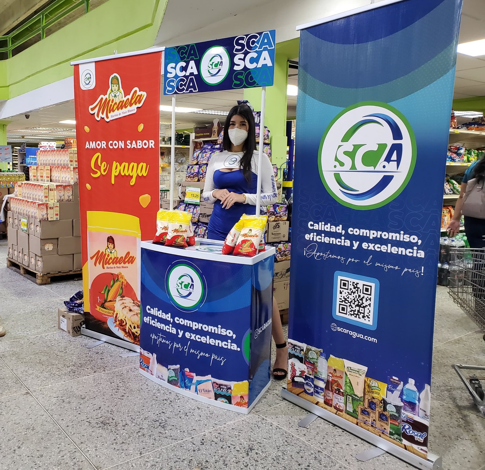 Punto de exhibición y degustación en canal moderno